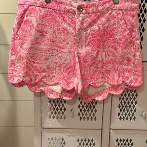 Lilly Pulitzer Midrise Shorts with Scalloped Hem